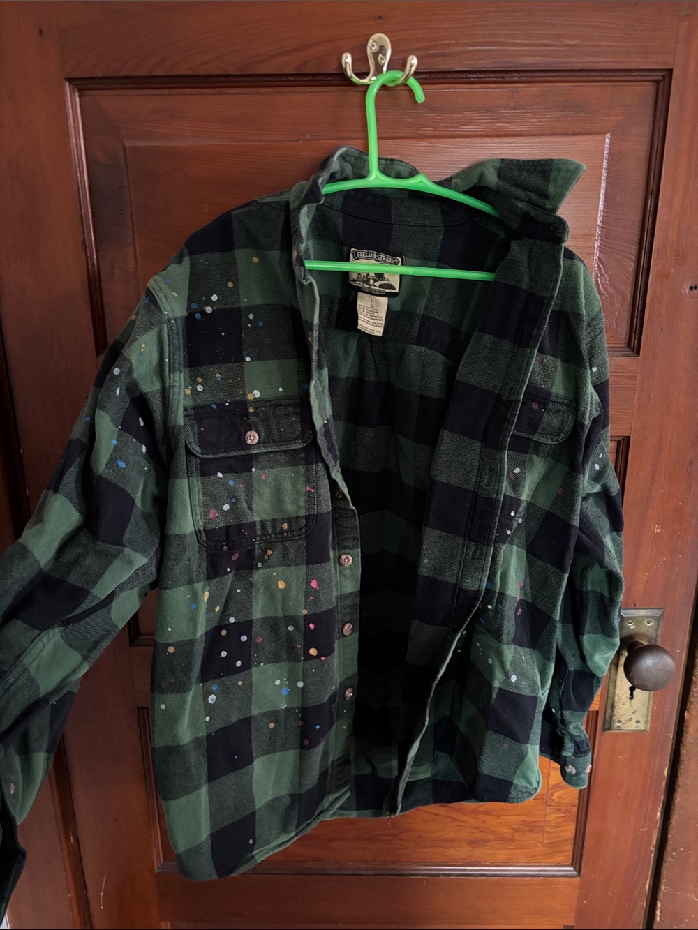 Field & Stream Dark Green and Black Plaid Shirt Jacket